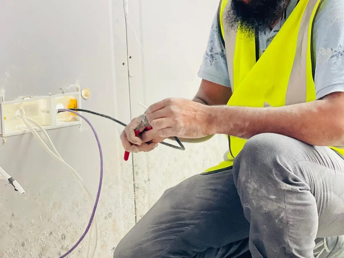 Engineer carrying out inspection work at a property